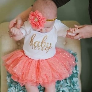 Baby Love Glitter Onesie