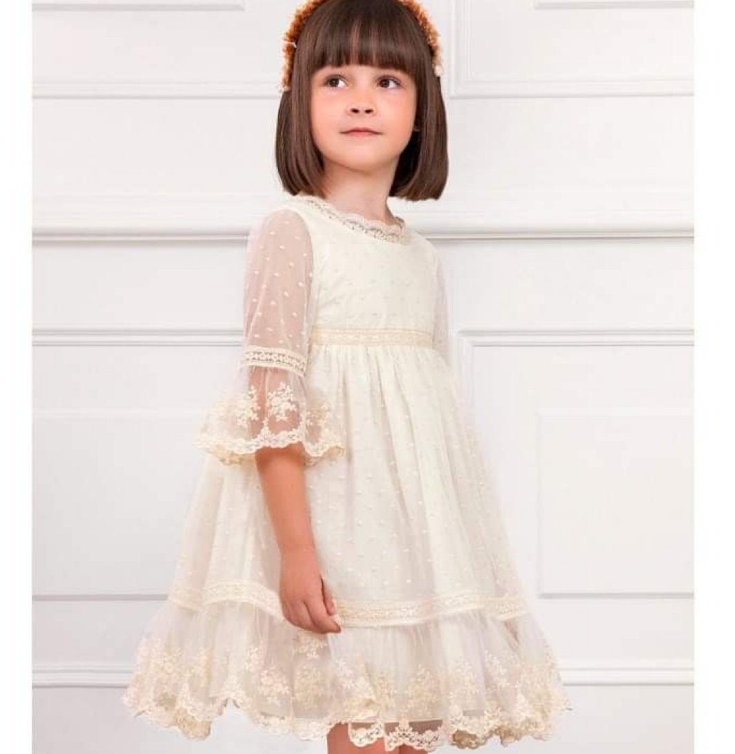 Ivory Embroidered Dress