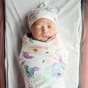 Knit Swaddle Blanket - Bloom