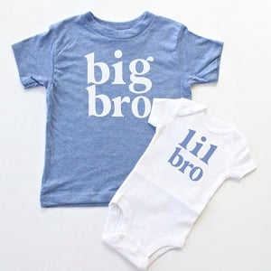 Lil Bro Onesie - White & Blue