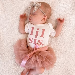 Lil Sis Onesie - Mauve 