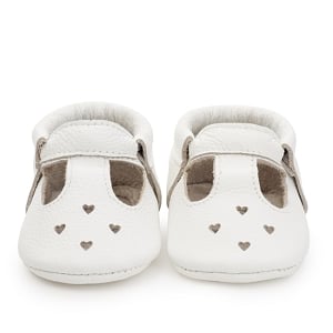 Pearl White MaryJane Moccasins 