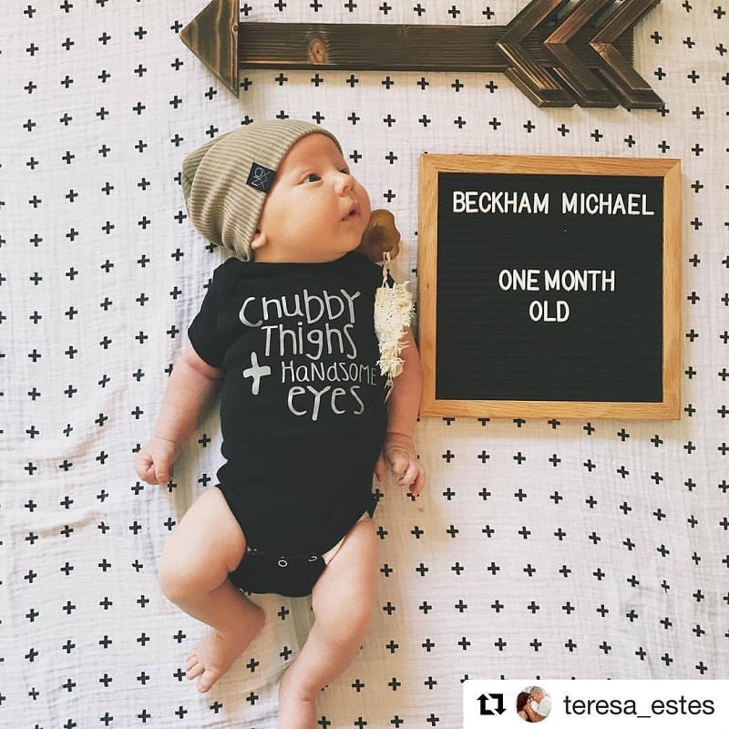 Chubby Thighs & Handsome Eyes Onesie
