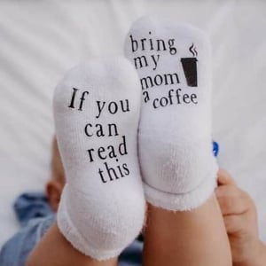 Bring My Mom Coffee Baby Socks