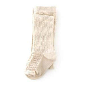 Cable Knit Tights - Vanilla