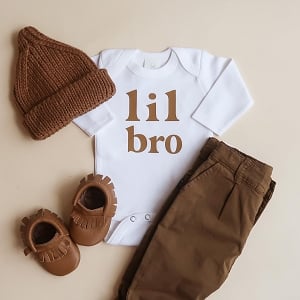 Lil Bro Onesie - Camel