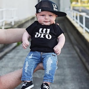 Lil Bro Onesie - Black & White