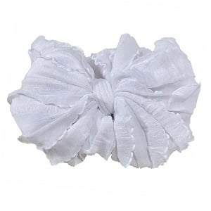 Ruffled Headband - White