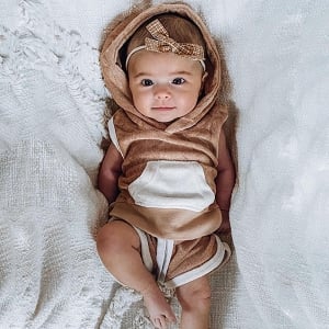 LB Terry Cloth Sleeveless Hoodie - Cinnamon