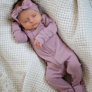 Organic 2-Way Zip Footie - Lavender