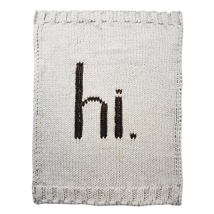 hi. Hand Knit Blanket - Black