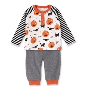 Halloween Pumpkin Tee & Pants 