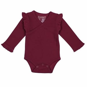 L'oved Baby Corduroy Wrap Bodysuit - SugarPlum