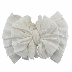 Ruffled Headband - Ivory