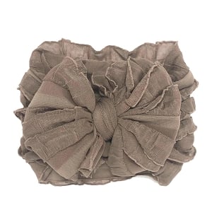 Ruffled Headband - Mocha
