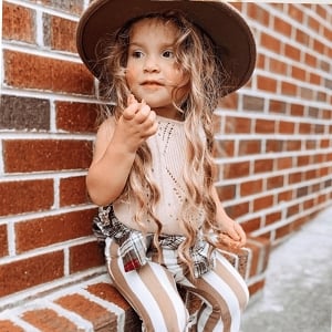 Blakely Boho Bell Bottoms - Tan Stripes