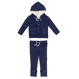 L'oved Baby Faux Denim Jacket & Jogger Set - Blue