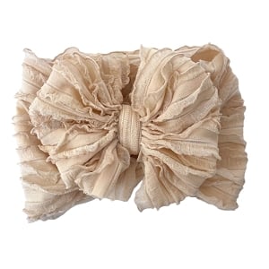 Ruffled Headband - Vanilla Cookie 
