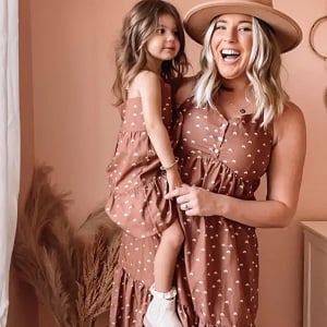 Mommy and Me Brooklyn Sun Dress - Rust and Rainbows