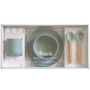 Silicone Toddler Feeding Set - Sage Green 
