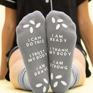 Birthing Affirmation Hospital Socks - Gray
