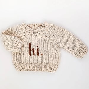 hi. Pecan Crew Neck Sweater