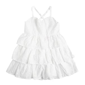 Finley Layered Mini Dress - White Eyelet