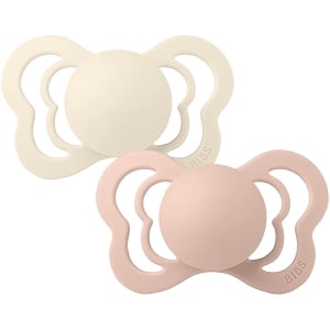 BIBS Pacifier Couture Latex 2 Pack - Ivory/Blush