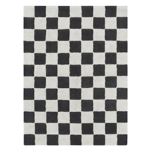 WASHABLE RUG KITCHEN TILES - DARK GREY