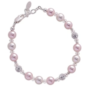 CM Brandi Sterling Silver Pink Pearl Stardust Bracelet