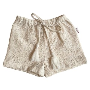 Cream Lace Shorts