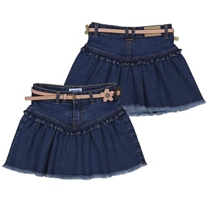 Mayoral Denim Skirt with Belt