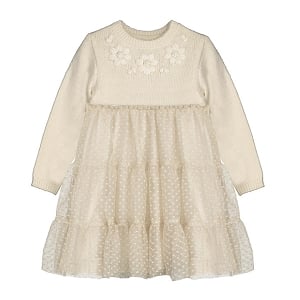 Mayoral Ruffle Dress - Cream