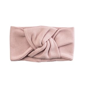 Waffle Knotted Headband - Blush Pink 