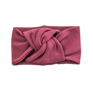 Waffle Knotted Headband - Sugar Plum