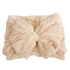 Ruffled Headband - Sugar Cookie