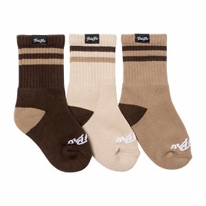 BinkyBro - 3 Pack Brownie Solid Socks