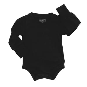 Basic Long Sleeve Onesie - Black 