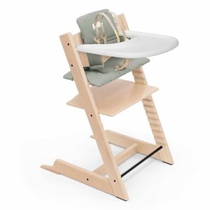 Stokke Tripp Trapp High Chair Complete - Natural + Glacier Green Cushion