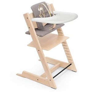 Stokke Tripp Trapp High Chair Complete - Natural + Icon Grey Cushion 
