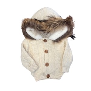 Fur Sweater-Beige