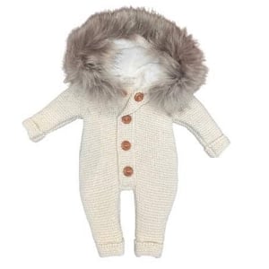 Fur Sweater Outfit - Beige