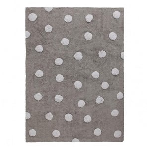 Lorena Canals Polka Dots Grey Rug - White 
