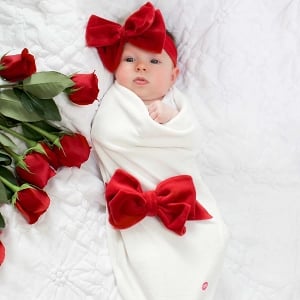 Velour Bow Headband Set