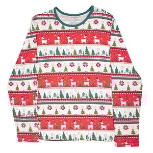 Reindeer Fair Isle Adult Long Sleeve Loungewear Set 
