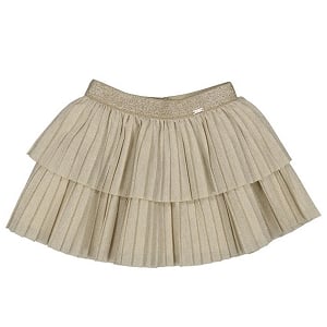 Champagne Pleated Skirt