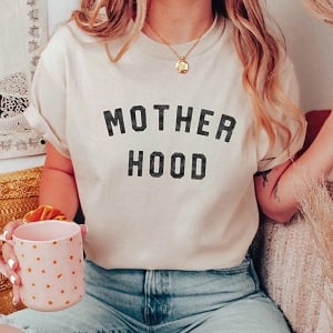 Mother Hood Graphic T-Shirt - Vintage White