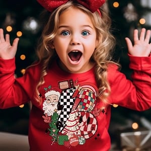 Red Santa Christmas Sweatshirt 