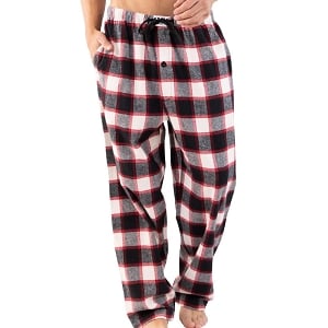 Black Plaid Flannel Pants 