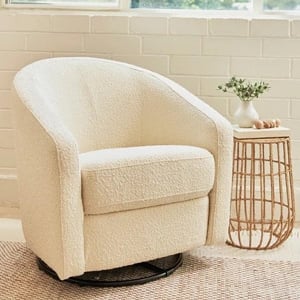 Madison Swivel Glider - Ivory Boucle